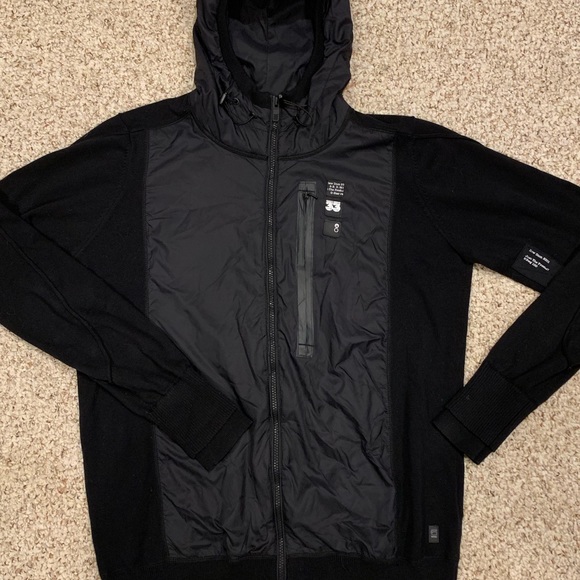 Gstar Raw Denim Black Sweatshirt Jacket 